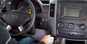 Engaging 4-wheel drive on the Mercedes-Benz Sprinter 4x4.