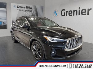 Infiniti QX55 Sensory, Black on Red Interior, Bose Sound System 2022