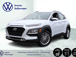 2019 Hyundai Kona Preferred, AWD, Bas kilo, Carplay, Caméra