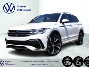 2022 Volkswagen Tiguan Highline, R-Line, Carplay, Cuir, Toit, Siege Vent.