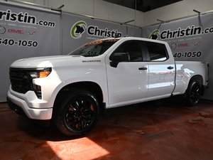 2024 Chevrolet Silverado 1500 CUSTOM CREW 4X4 MAG NOIR 20'' DEM A DISTANCE
