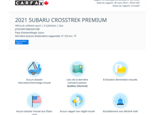 Subaru Crosstrek Touring 2021