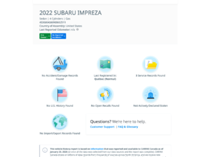 Subaru Impreza Sport 2022