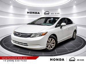 Honda Civic Sdn LX/UN PROPRIÉTAIRE/JAMAISACCIDENTÉ 2012