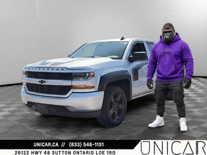 2017 Chevrolet Silverado 1500 Custom / 5.3L V8 / 4WD / Double Cab / 6.5’ Box