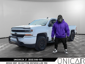 2018 Chevrolet Silverado 1500 Custom / 5.3L V8 / 4WD / Crew Cab / 6.5’ Box
