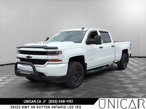 2018 Chevrolet Silverado 1500 Custom / 5.3L V8 / 4WD / Crew Cab / 6.5’ Box