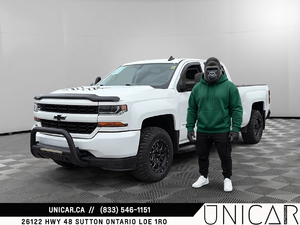 2018 Chevrolet Silverado 1500 Custom / 5.3L V8 / 4WD / Crew Cab / 6.5’ Box