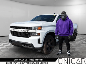 2019 Chevrolet Silverado 1500 Custom / 5.3L V8 / 4WD / Double Cab / 6.5’ Box
