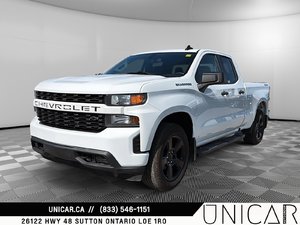 2019 Chevrolet Silverado 1500 Custom / 5.3L V8 / 4WD / Double Cab / 6.5’ Box