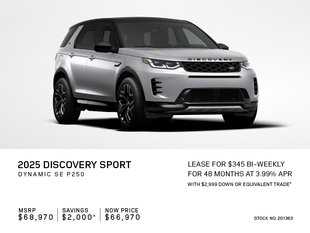 Lease a 2025 Discovery Sport Dynamic SE for $345 bi-weekly*