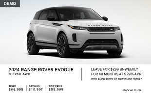 Lease a 2024 Range Rover Evoque S P250 AWD for $299 bi-weekly*