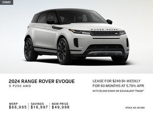Lease a 2024 Range Rover Evoque S P250 AWD for $249 bi-weekly*