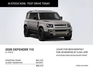 Lease a 2026 Defender 110 S P300 for $829 monthly*