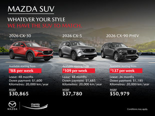 Chambly Mazda - Whatever Your Style, We Have the SUV to Match.