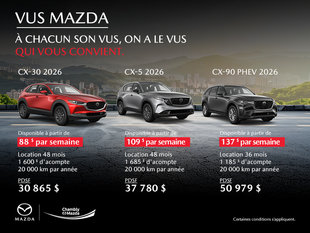 Chambly Mazda - À chacun son VUS, on a le VUS qui vous convient.