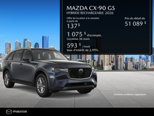 Chambly Mazda - Procurez vous le Mazda CX-90 Hybride Rechargeable 2026