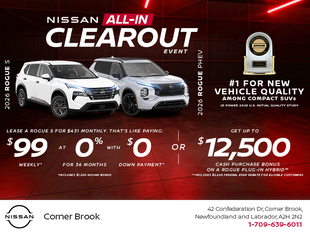 Lease the 2026 Nissan Rogue S and Phev Today!