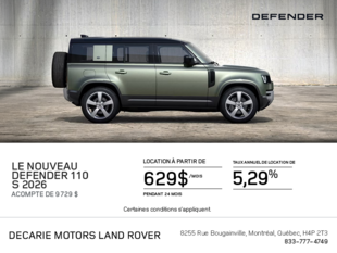 Le Land Rover Defender 110 S 2026