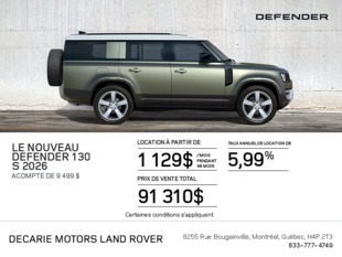 Le Land Rover Defender 130 S 2026