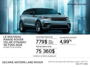 Le Range Rover Velar Dynamic SE 2026