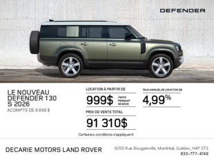 Le Land Rover Defender 130 S 2026