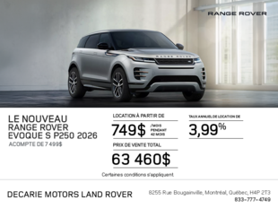 Le Range Rover Evoque S 2026