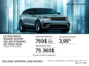 Le Range Rover Velar Dynamic SE 2026