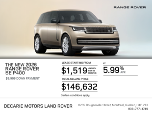 The 2026 Range Rover SE