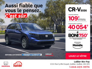 Obtenez le Honda CR-V 2026!