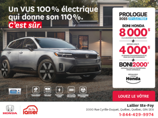 Obtenez le Honda Prologue 2025 !