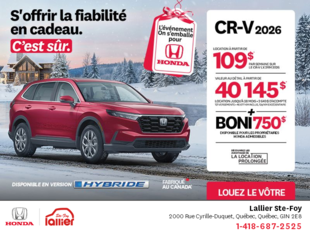 Obtenez le Honda CR-V 2026!