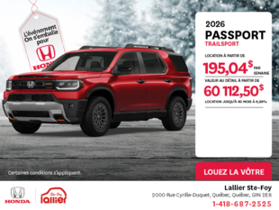 Obtenez le Honda Passport 2026 !