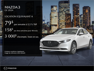 Procurez-vous la Mazda3 2024 aujourd'hui!