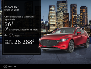 Procurez-vous la Mazda3 Sport 2024 aujourd'hui!