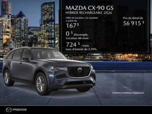 Procurez vous le Mazda CX-90 Hybride Rechargeable 2026