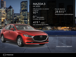 Procurez-vous le Mazda3 2026