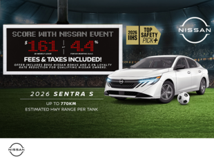 Get the 2026 Nissan Sentra S Today!