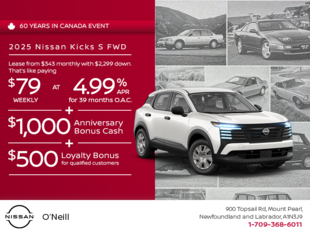 Get the 2025 Nissan Kicks S Today!