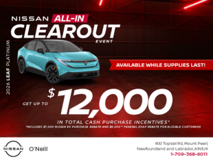 Get the 2026 Nissan Leaf Platinum Today!