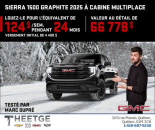 Le GMC Sierra 1500 Graphite à cabine multiplace 2025