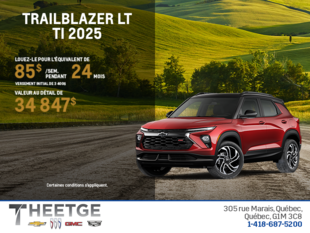 Le Chevrolet Trailblazer LT TI 2025