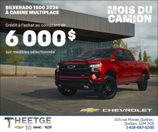 Procurez-vous le Chevrolet Silverado 1500 2026 à cabine multiplace