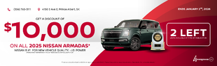 $10,000 OFF On the Last 2 2025 Nissan Armada in Stock!