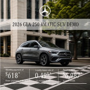 Lease the 2026 GLA 250 SUV f - 24 MONTHS LEASE from $618/month + tax*
