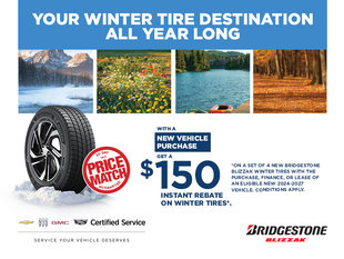 Year-Long Tire Rebates of $150