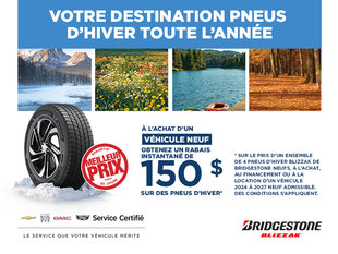 Rabais de 150$ de pneus de l'année