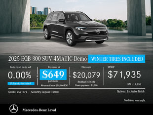 2025 EQB 300 SUV 4MATIC Demo