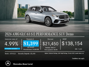2026 AMG GLC 63 SE PERFORMANCE SUV DEMO
