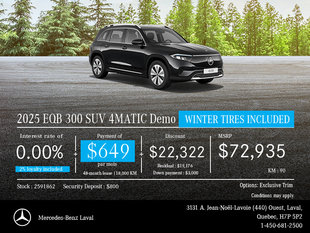 2025 EQB 300 SUV 4MATIC Demo